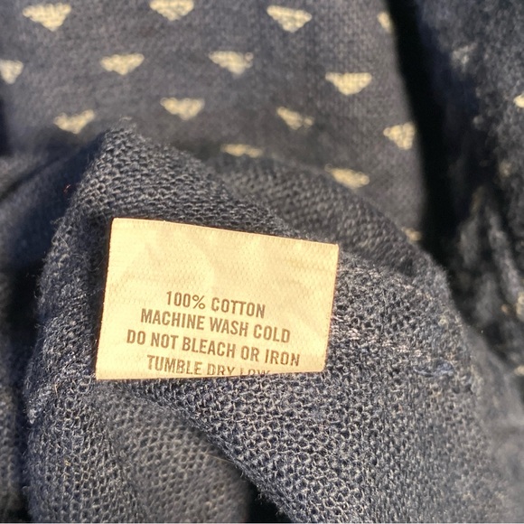 Taylor Stitch 38 Small Men’s Large Triangle Pattern Button Front Shirt Cotton - Picture 8 of 9